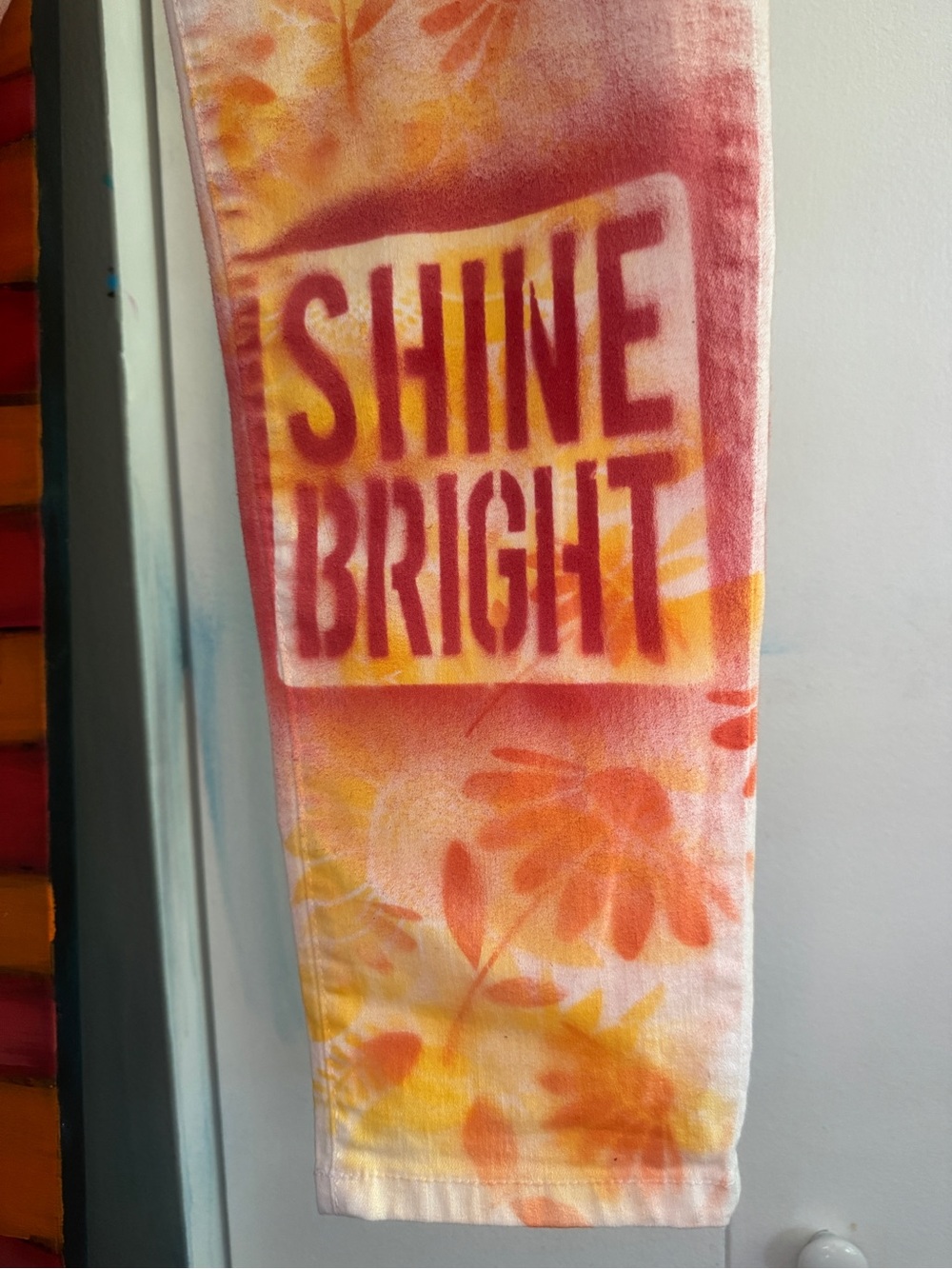 NWT Hand Painted Upcycled Rafaella Shine Bright Jeans Size 16
